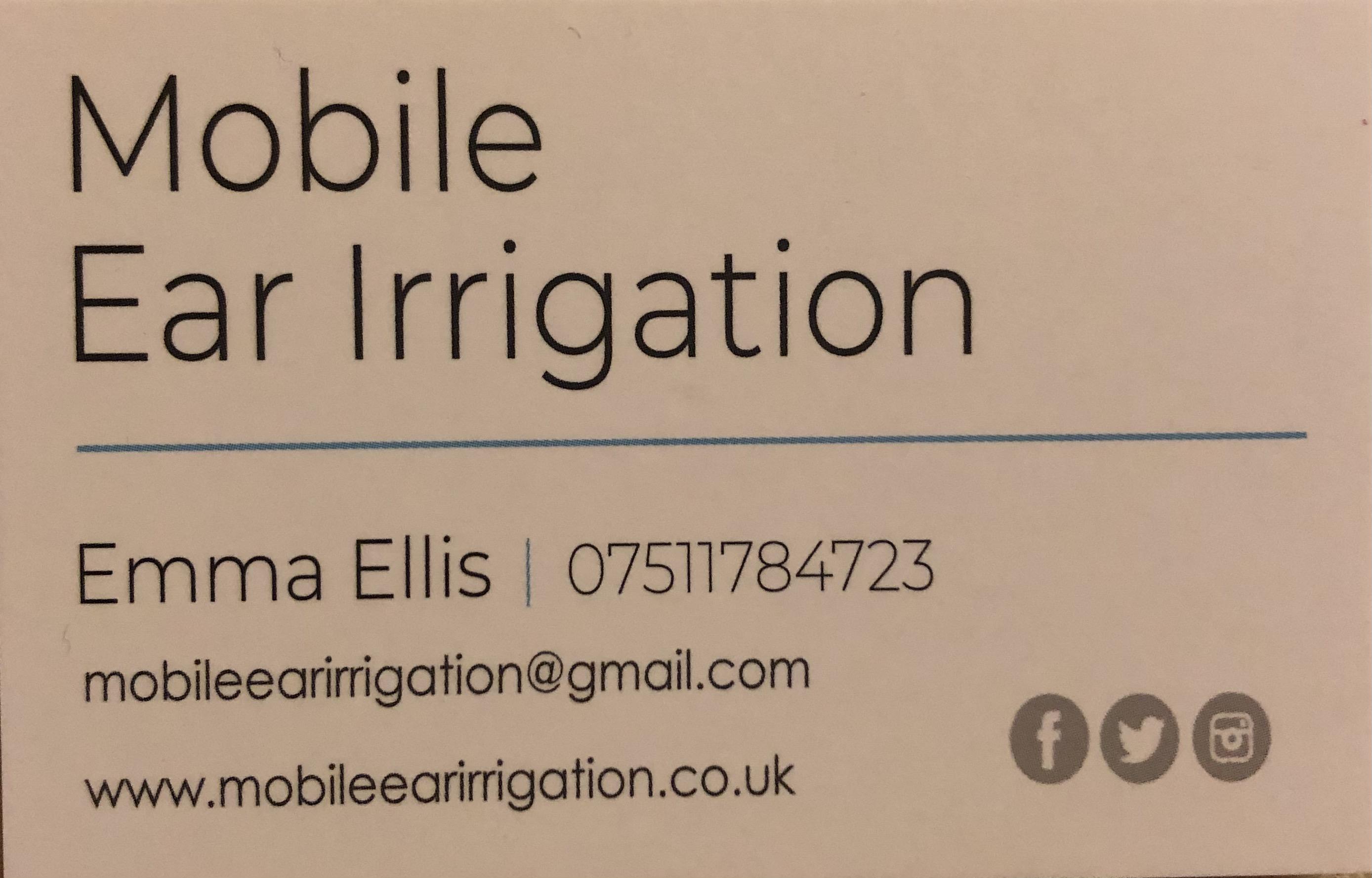 Mobile Ear Irrigation