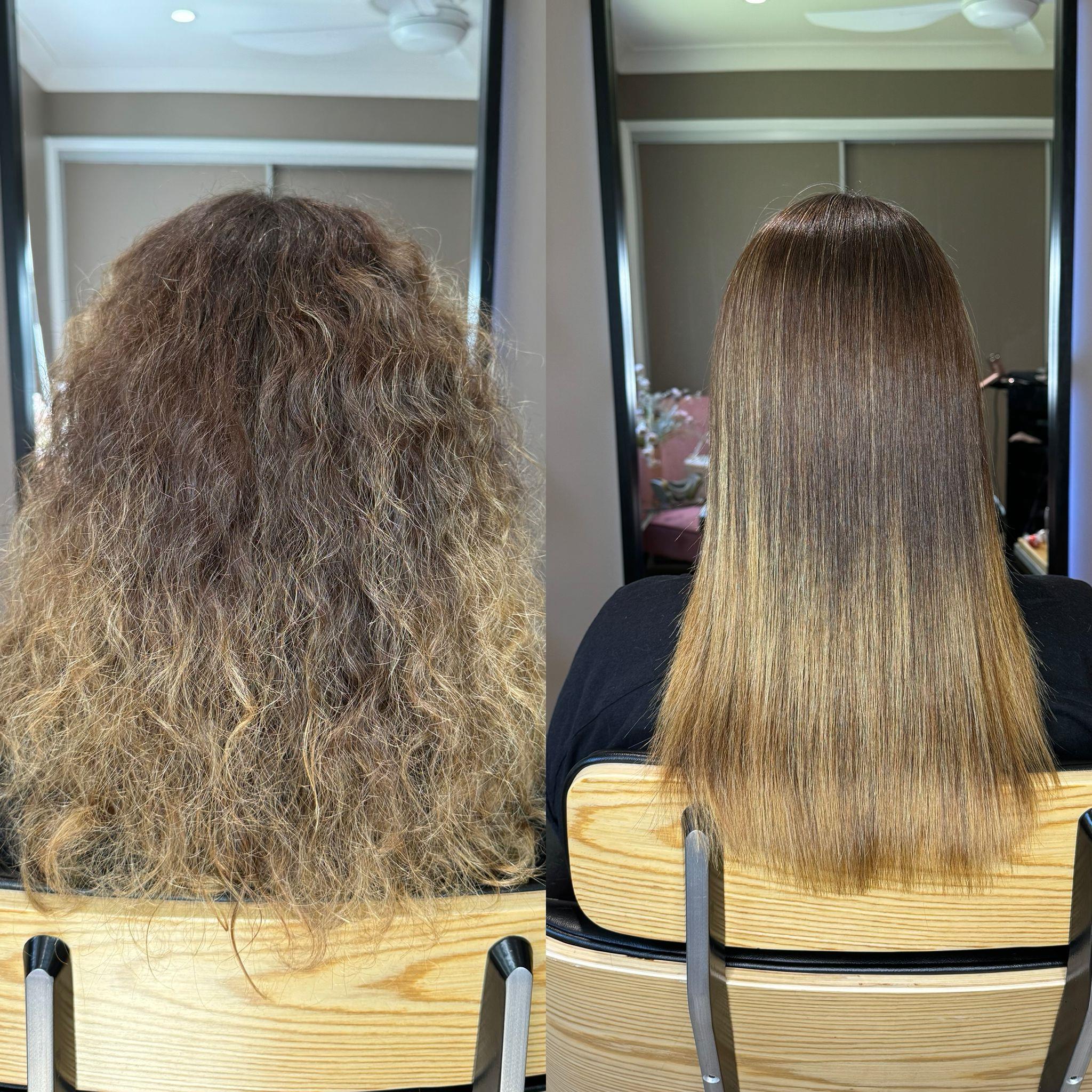 Keratin Hair Straightening 