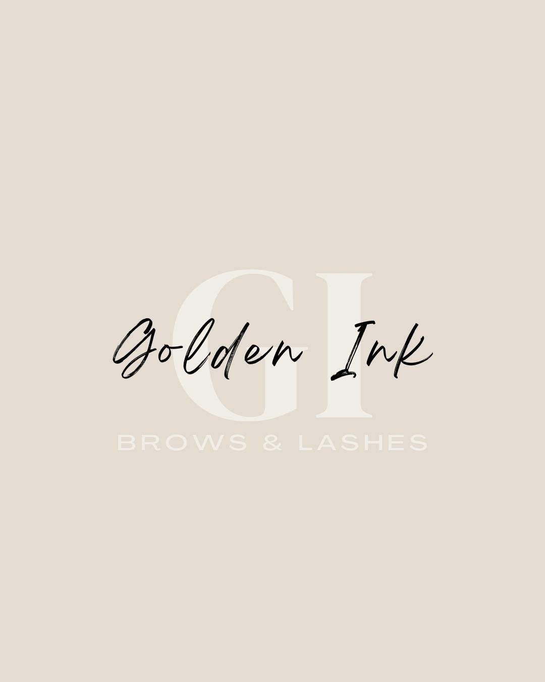 Golden Ink Brows & Lashes
